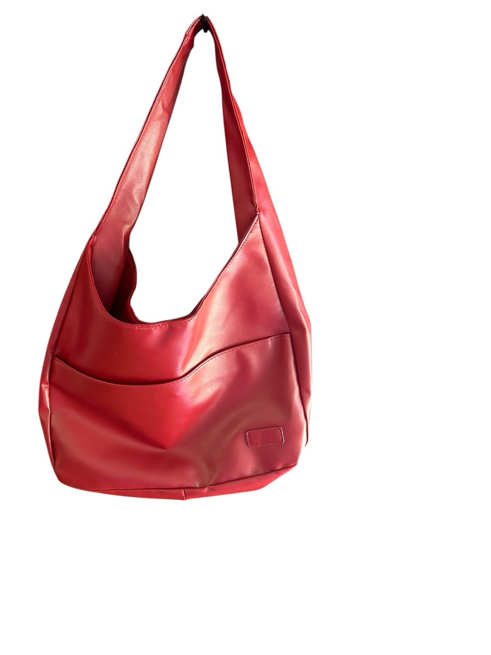 Unbranded red faux leather hobo bag